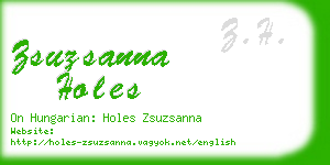 zsuzsanna holes business card